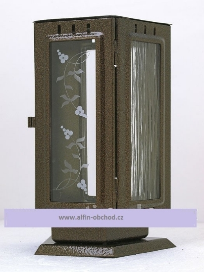 Obrázek Svítilna na postavení lichoběžníková staroměď