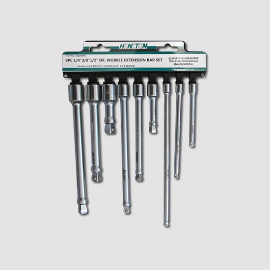 Obrázek Sada prodloužení 1/4”-3/8”-1/2” 9 dílů - výkyvné